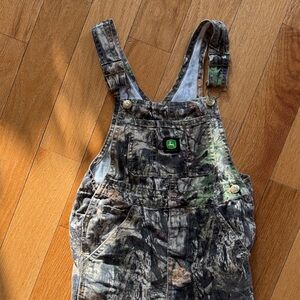John Deere Green and Brown Camouflage Overalls Boy’s size 6